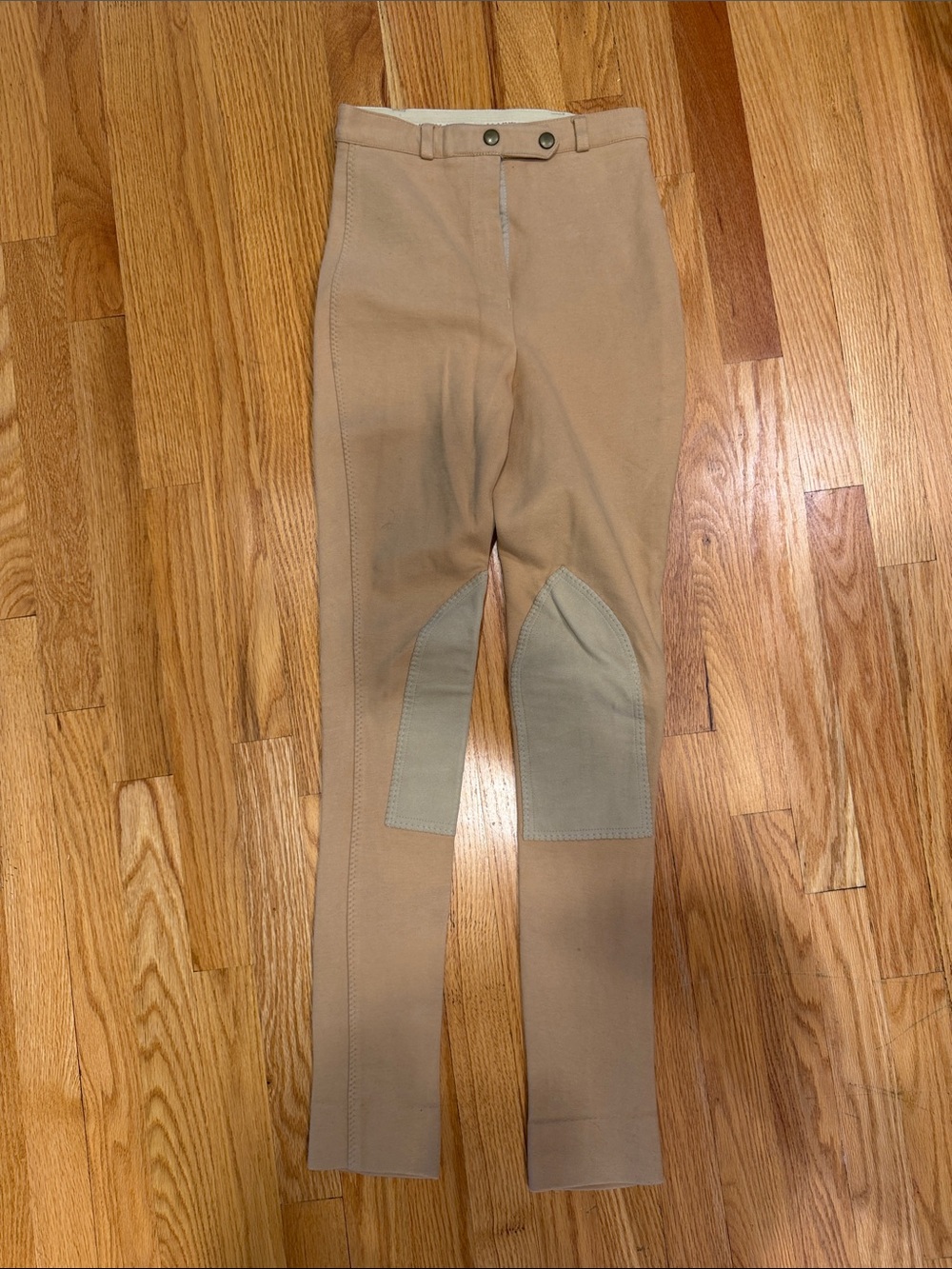 Women’s Vintage Harry Hall Tan Riding Breeches with Knee Patches